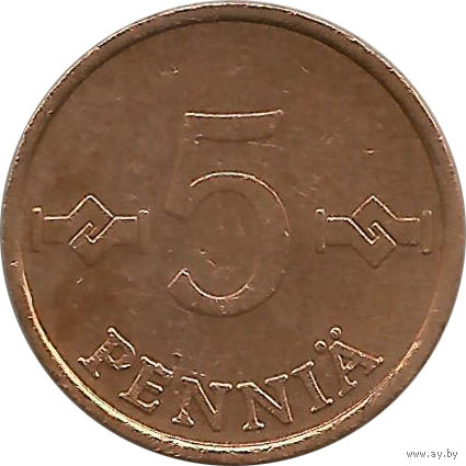 Финляндия 5 пенни 1976