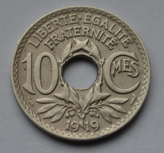 Франция, 10 сантимов 1919 г.