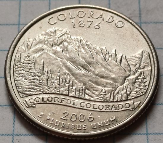 США 1/4 доллара, 2006 Квотер штата Колорадо       P      ( 1-6-4 )