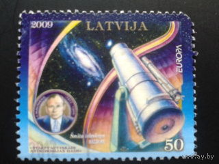 Латвия 2009 астрономия Mi-1,6 евро гаш.