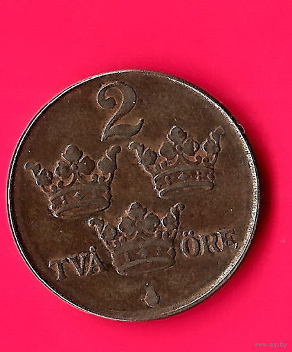 06-16 Швеция, 2 эре 1947 г.