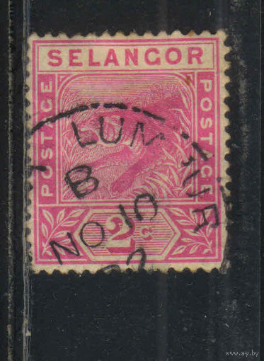 GB Колонии Малайя Селангор 1891 Тигр Стандарт #11