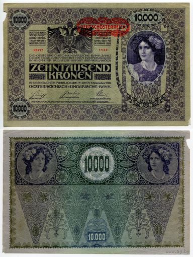 Австрия. 10 000 крон (образца 1918 года, выпуск 1919, P65)