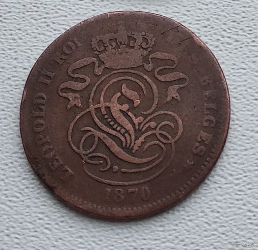 Бельгия 2 сантима, 1870 3-14-38