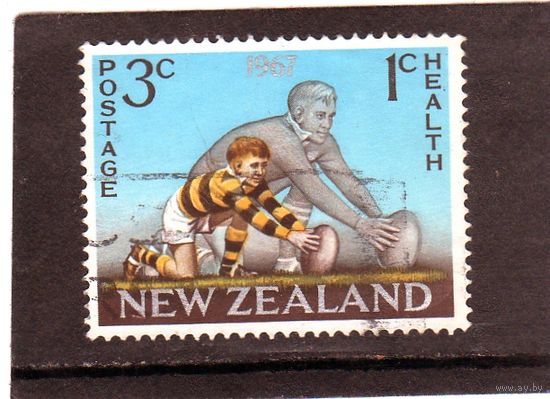 Новая Зеландия. Mi:NZ 476. Игроки в регби. Серия: Медицинские марки 1967.