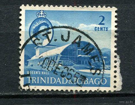 Британские колонии - Тринидад и Тобаго - 1960/1966 - Концертный зал 2С - [Mi.173] - 1 марка. Гашеная.  (Лот 17EO)-T7P1