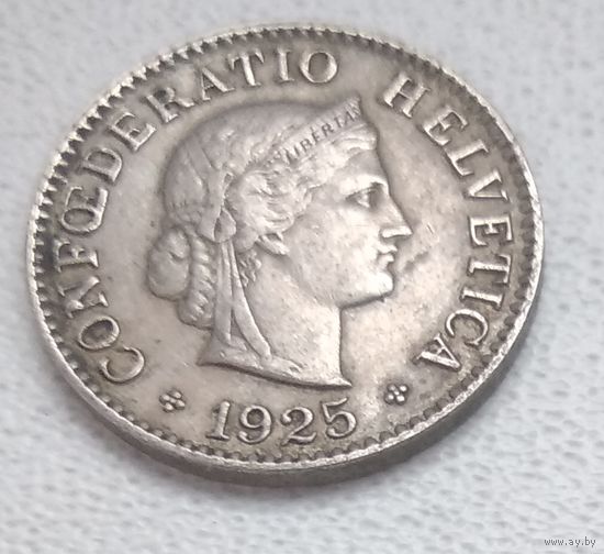 Швейцария 5 раппенов, 1925 6-3-31