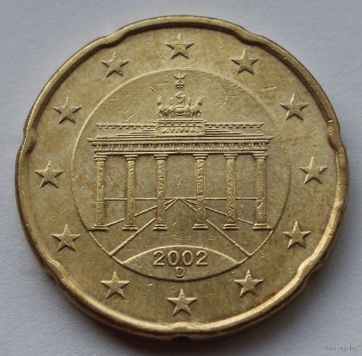 Германия, 20 евроцентов 2002 г. D