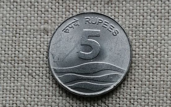 Индия 5 рупий 2008/монетный двор Хайдарабад