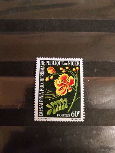 1965 Нигер цветы флора дорогая концовка чистая клей лёгкая наклейка (2-1)