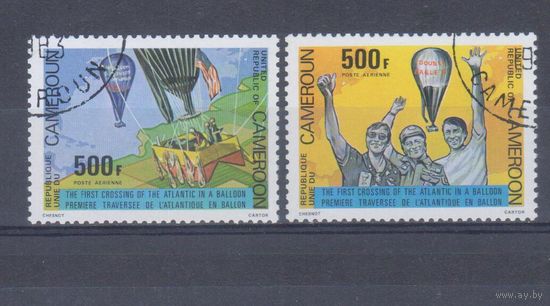 [1774] Камерун 1979. Авиация.Воздушный шар.Перелет через Атлантику. Гашеная серия.