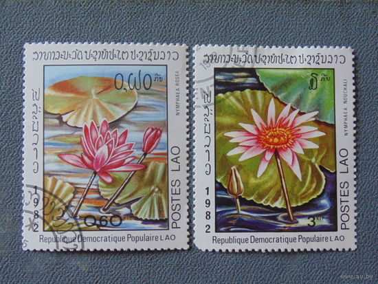 Лаос 1982 г. Цветы.