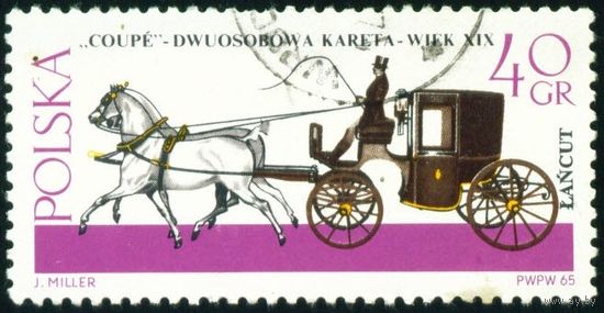 Старинные конные экипажи Польша 1965 год 1 марка