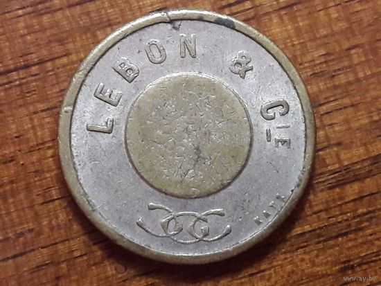 Редкий жетон - токен "CCG Lebon & Cie" Французский Алжир