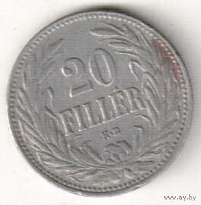 Венгрия 20 филлер 1907