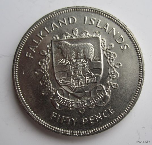 Фолклендские острова 50 пенсов 1977 .11-382
