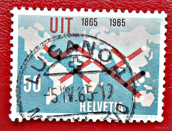 Швейцария, 1965 г., 100-летие учреждения Международного телеграфного союза