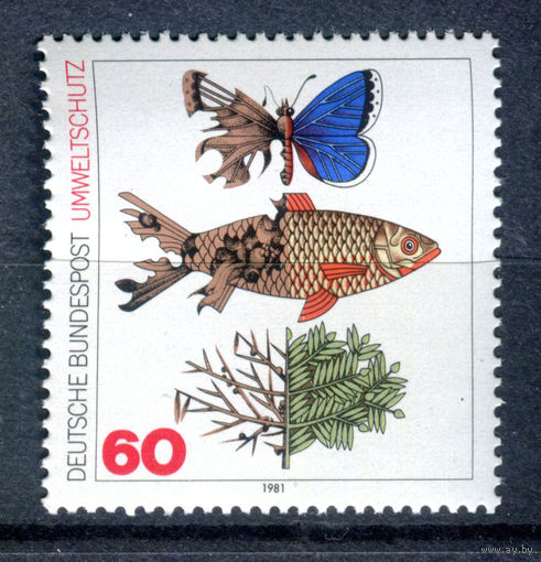 Германия (ФРГ) - 1981г. - Охрана окружающей среды - полная серия, MNH с отпечатком [Mi 1087] - 1 марка