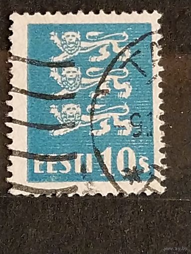 1928 Эстония мих 79 разновидность печать полосами герб (5-7)