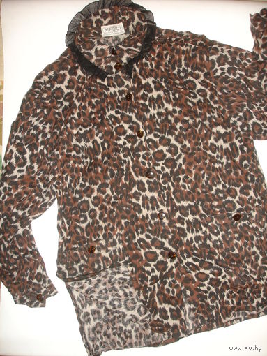 Пижама верх хлопок 48-50 пижамка леопард