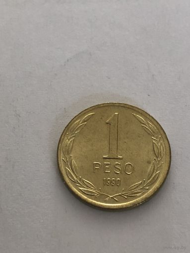 1 песо 1990 г., Чили