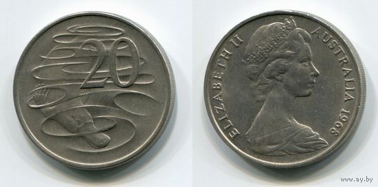 Австралия. 20 центов (1968, XF)