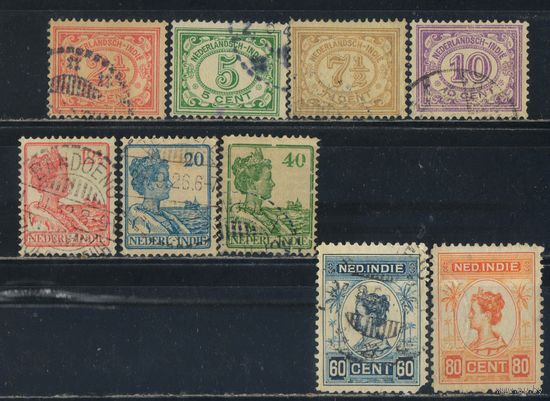 NL Колонии Нидерландская Индия 1922 Вильгельма Номинал Стандарт #139-44,146-8