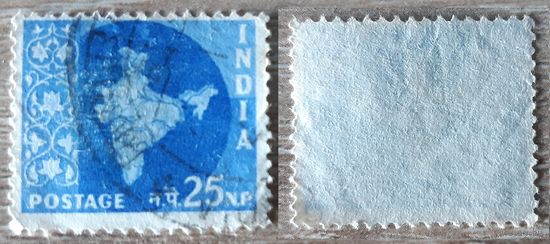 Индия 1958 Карта Индии. Mi-IN 296. 25 nP