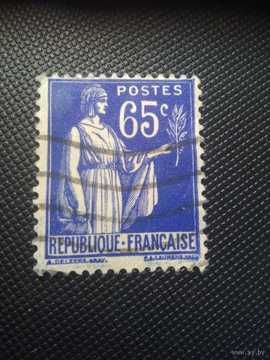Франция. Стандарт. 1937г. гашеная