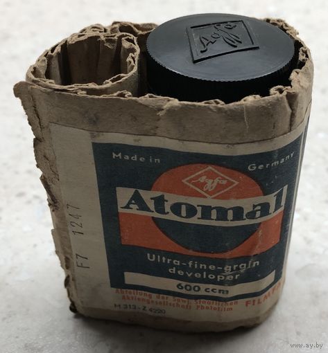 Проявитель Атомал / Atomal (A-49) Agfa фирмы "Агфа" ок. 1946-48 гг. Германия