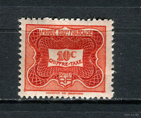 Французская Экваториальная Африка - 1947 - Доплатная марки 10С - [Mi.12p] - 1 марка. MH.  (Лот 85EG)-T2P13