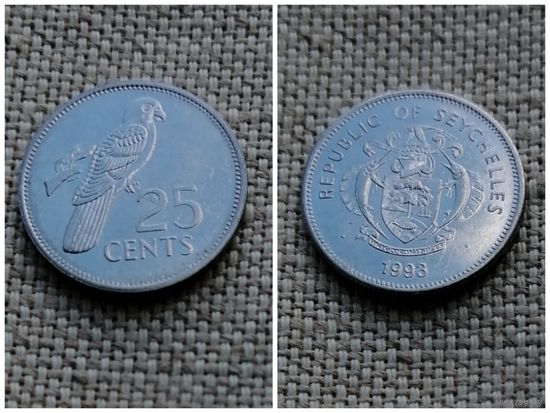 Сейшельские острова/Сейшелы 25 центов 1993/Птица(магнит)