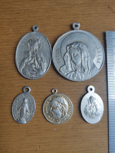 Медальен католики алюминий 5шт