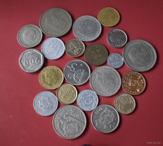 Испания. 21 монета.