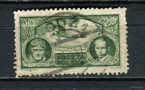 Польша - 1933 - Авиация - [Mi. 280] - полная серия - 1 марка. Гашеная.  (Лот 42EO)-T7P9
