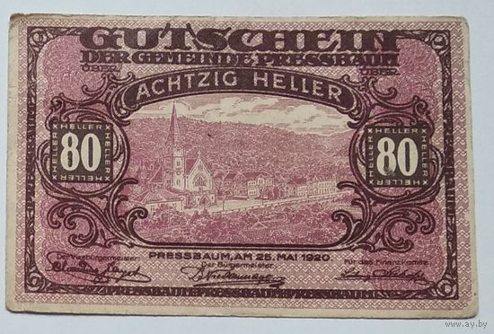 Германия, Нотгельд Pressbaum 80 Геллеров 1920 --179