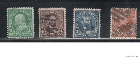 США-1898, (Мих.126-130), гаш.   , Стандарт, Президенты