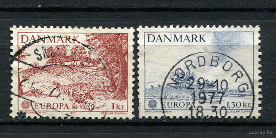 Дания - 1977 - Европа (C. E. P. T.).  Природные пайзажи - [Mi. 639-640] - полная серия - 2 марки. Гашеные.