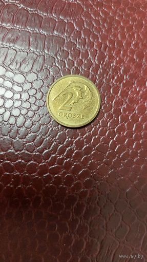 Монета 2 гроша 2017г. Польша. Отличная!