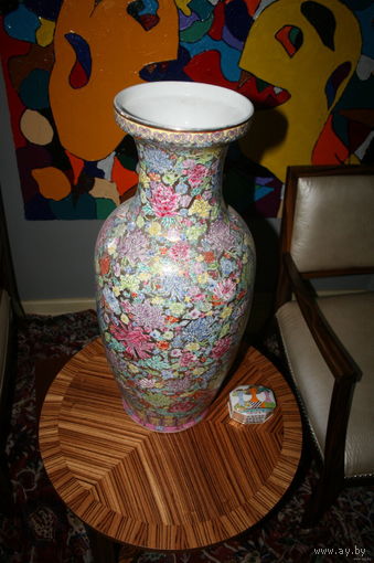 Китайская ваза старая ручная роспись интерьерная большой размер 60 см