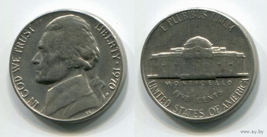 США. 5 центов (1970, буква D)