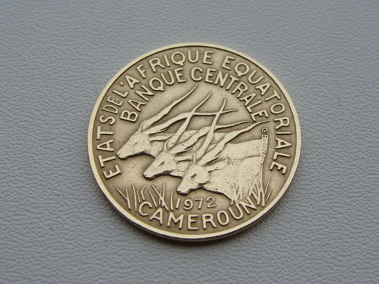 Экваториальные Африканские Штаты - "Камерун" 10 франков 1972 год  KM#2a