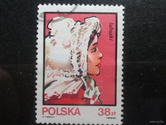 Польша, 1983, Народные костюмы, головные уборы
