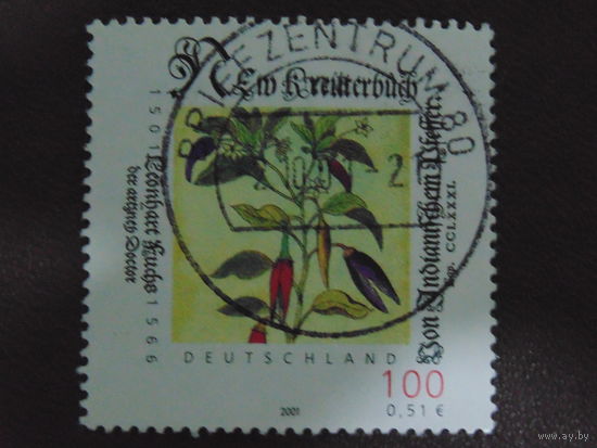 Германия 2001 г. Флора.