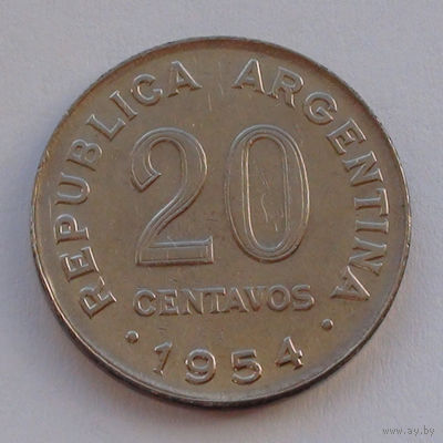 Аргентина 20 сентаво. 1954