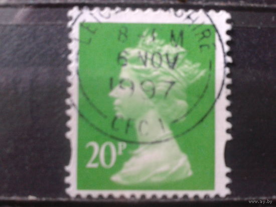Англия 1996 Королева Елизавета 2  20 пенсов