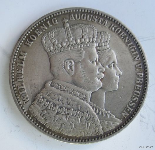 Пруссия 1 талер 1861 Коронация  .32-398