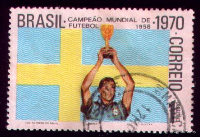 1 марка 1970 год Бразилия Трёхкратные