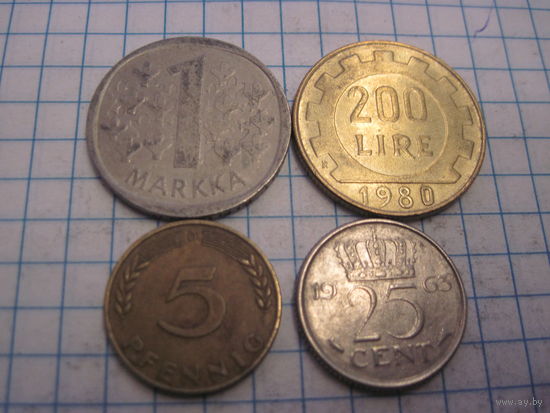 Четыре монеты/16 с рубля!