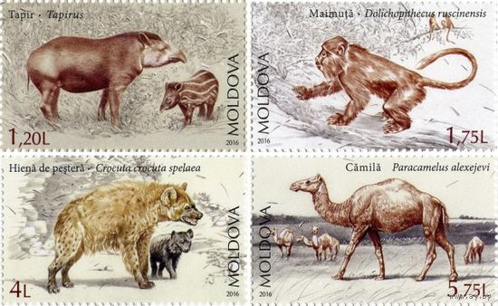 Молдова 2016 Фауна Исчезнувшие животные, 4 м.**
